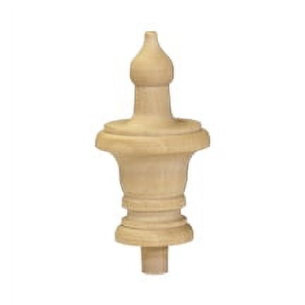1 Pc Birch Finials 3-1/2" tall x 1-11/16" wide w/ 3/8" tenonHeight includes tenon.