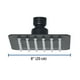 thumbnail image 3 of Regadera Cuadrada 4 Acero Inoxidable Sin Brazo Negro Tubig R-413SM, 3 of 3