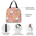 thumbnail image 3 of Yiaed Rabbit So Cute Print Insulated Lunch Bag Reusable Cute Tote Lunch Box, Leakproof Cooler Lunch Bags for Work Office Travel School Picnic, 3 of 5