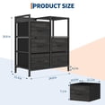 thumbnail image 2 of QinaQin 5 Drawer Mobile File Cabinet with Open Shelf, Rolling Fabric Filing Cabinet for Letter or A4 Files, 2 of 8