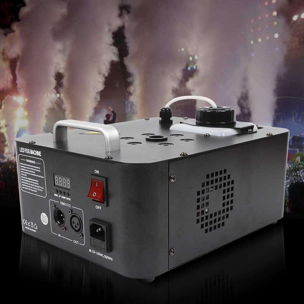 Fetcoi, Portable Smoke Machin 63W LED 3IN1 Fog Machine Fogger, LED RGB Pyrotechnic Light Effect+Remote