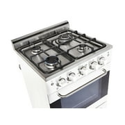 Prestige 20 in. 1.6 cu. ft. Gas Range with Convection Oven and Sealed Burners in Marshmallow White