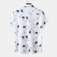 thumbnail image 4 of CALAFEBILA Hawaiian Shirt Mens Casual Button Down Tropical Print Short Sleeve Holiday Beach Shirts Loose Fit Summer Mens Tops, 4 of 9