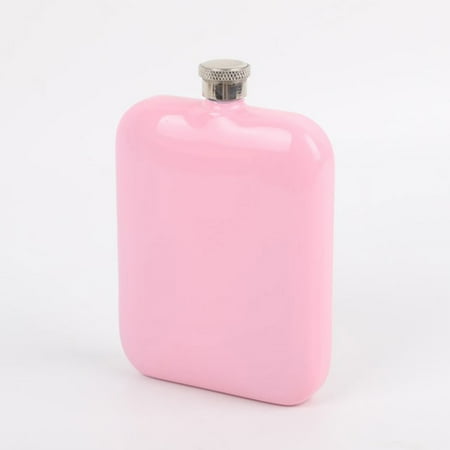 

Bobasndm Flagon Hard-wearing Rectangle Solid Color Wine Bottle Portable Exquisite for Daily Use