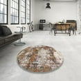 thumbnail image 4 of Ahgly Company Machine Washable Indoor Rectangle Abstract Tan Brown Area Rugs, 8' x 12', 4 of 7