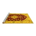 thumbnail image 2 of Ahgly Company Machine Washable Indoor Rectangle Medallion Yellow Traditional Area Rugs, 4' x 6', 2 of 4