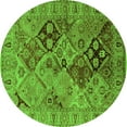 thumbnail image 1 of Ahgly Company Indoor Round Oriental Green Industrial Area Rugs, 4' Round, 1 of 4