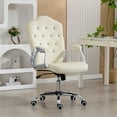 thumbnail image 2 of Vinsetto Chaise de Bureau Capitonnée avec Hauteur Réglable et Fonction d'Inclinaison Beige, 2 of 10