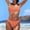 Orange, variant on qelini Bikini Set for Women 2 Piece High Waist Swimsuits Paddad Bra Solid Color Swimwear Summer Vocation