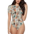 thumbnail image 2 of Picia Squirrels and Trees Womens One Piece Swimsuits Modest Tummy Control Bathing Suits Lace Up Slimming Swim Suit-Large, 2 of 9