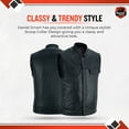 thumbnail image 3 of Daniel Smart S to 12 XL Men leather vest Cowhide Motorcycle Leather Vest with Design, 3 of 7