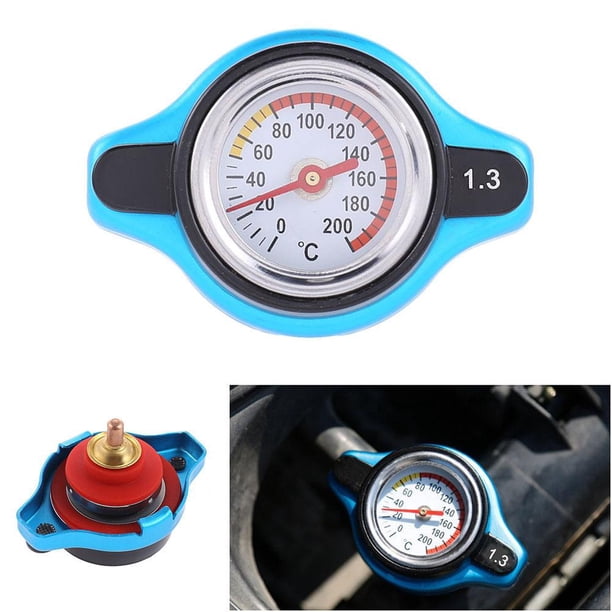 Cubierta Del Tanque De Agua Del Automóvil Tapón de radiador de coche de cabeza pequeña medidor de temperatura del agua indicador termostático (13 bar) Sywqhk Accesorios para autos y motos