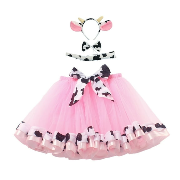 XDZJLR Girls Skirt New Double Mesh Tutu Animal Series Show Dress Performance Party Shortie