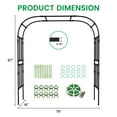 thumbnail image 4 of MOPHOTO Garden Arch Trellis for Climbing Plants,87"H Large Garden Trellis OutdoorMetal Plant Support Trellis Archway Arbor Tunnel Trellis for Vegetables Plant Cucumber Trellis Decoration, 4 of 9