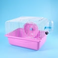 thumbnail image 2 of Cage pour Animaux Rose avec Roues de Course et Pichet d'Eau pour Petits Animaux en Fil de Fer Multifonctionnel, 2 of 9