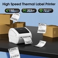 thumbnail image 3 of Omezizy Bluetooth Shipping Label Printer 4x6 - D520BT Bluetooth Thermal Label Printer for Small Business， Shipping Packages, Compatible with U, 3 of 9