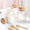 thumbnail image 3 of 6 Pack 100ml Matte Plastic Bath Salt Bottle Jar Empty Kitchen Storage Containers Jars with Cork and Spoon 1PC Label for Spices Salt Body Care, 3 of 5