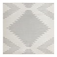 thumbnail image 3 of Unique Loom Kai Collection Area Rug - Warrior (9' 10" Square Ivory and Gray), 3 of 7