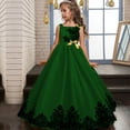 thumbnail image 4 of Vestido de novia para niña, vestido de noche de pasarela para niña, vestido de princesa para niña mediana y grande, vestido de fiesta de larga duración, 4 of 6