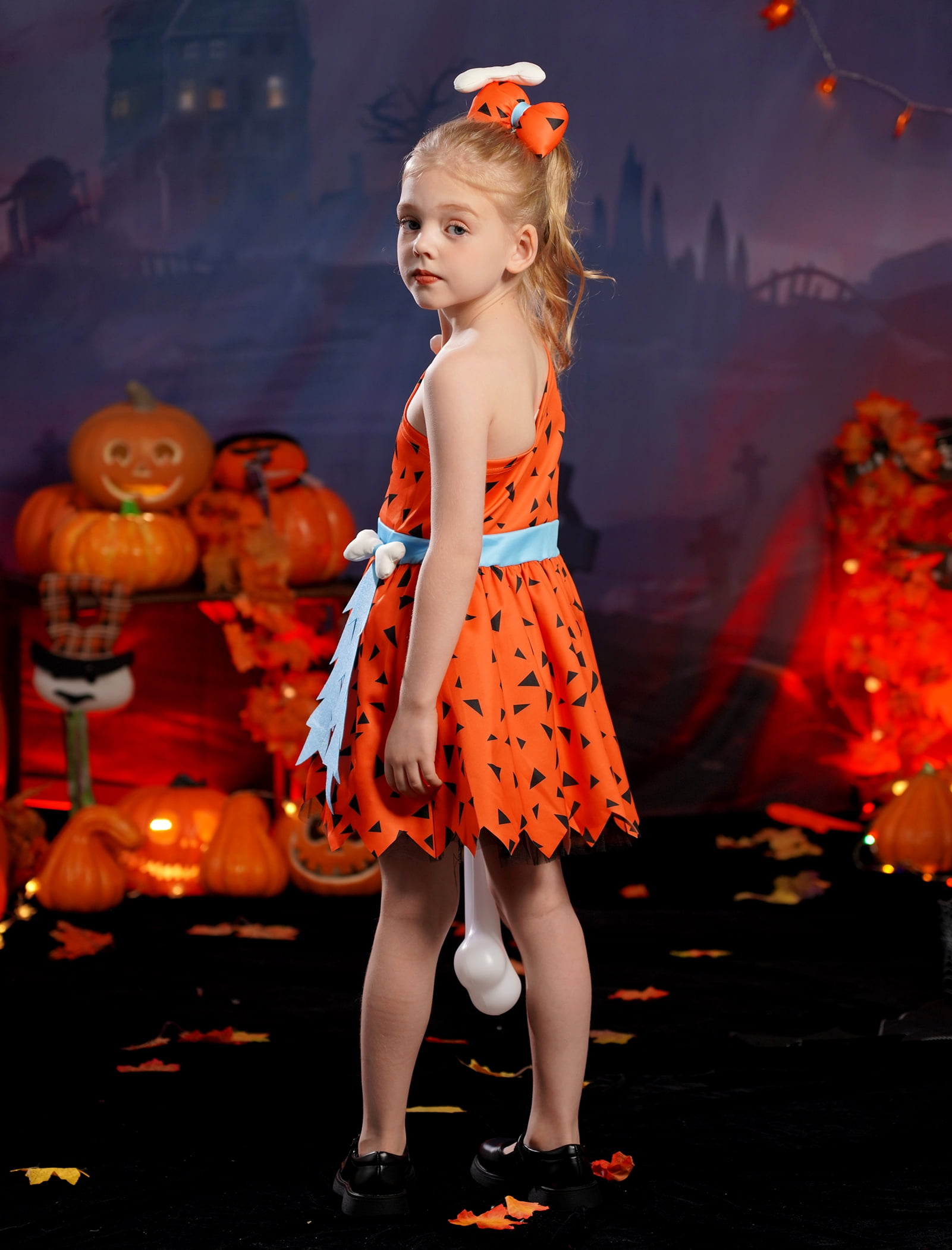 IWEMEK Girls Dress Cosplay Cavegirl Costume for Infant Girl Cute Casual Summer Comfy Tutu Stone Age Themed Birthday Outfit