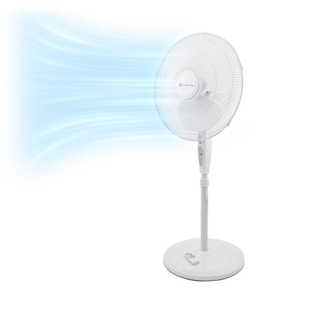 Ventilador de pie oscilante Comfort Zone de 18 pulgadas con control remoto