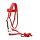 thumbnail image 4 of Brida de caballo con riendas, cuerda principal para caballo, sillas de montar occidentales ajustables, riendas de brida de tracción lateral, equipo Rojo, 4 of 8