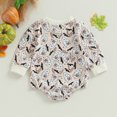 thumbnail image 7 of Okbabeha Newborn Baby Girl Boy Halloween Outfit Pumpkin Sweatshirt Oversized Bubble Romper Onesie Infant Fall Clothes, 7 of 7