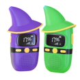 thumbnail image 3 of 2 walkie-talkies para niños, radios bidireccionales, juguetes portátiles para niños. Verde y morado, 3 of 9