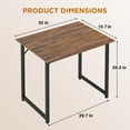 thumbnail image 5 of 32 inch Computer Desk, Study Writing Table for Small Space, Save Space Office Desk with Metal Legs, Modern Steel Frame Wood PC Workstation for Home Office, Vintage, 5 of 7