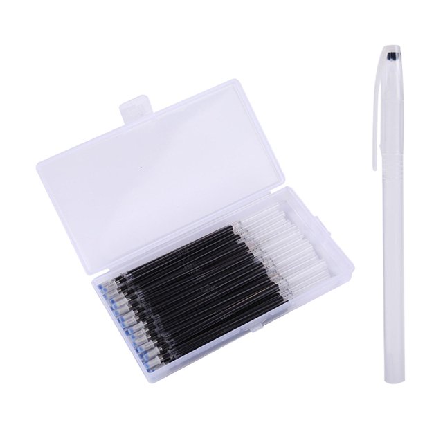 yuksok Erasable Fabric Marking Pens Refill Black