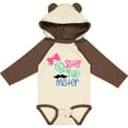 thumbnail image 3 of Inktastic Big Sister to a Little Mister Bow and Mustache Girls Long Sleeve Baby Bodysuit, 3 of 5