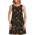 thumbnail image 1 of Xecao Robes d'Été pour Femmes Robes Décontractées de Plage Sans Manches Robe T-Shirt avec Poches, 1 of 7
