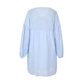 thumbnail image 2 of Vestido Para Mujer Color SóLido Puntos Cuello En V Manga Larga Vestidos De Una Pieza XBTCLXEBCO Cielo Azul;XXL, 2 of 3