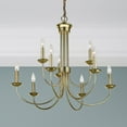 thumbnail image 6 of 42687-02 Livex Lighting Estate - 9 Light Chandelier in Farmhouse Style - 30 Inches wide by 27 Inches high-Polished Brass Finish    -Traditional, 6 of 8