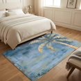 thumbnail image 4 of Area Rugs 3'x5', Coastal Beach Tree Blue Brown Carpet Runner Indoor Outdoor Rugs Home Decor Aesthetic, Vintage Summer Palm Tropical Non Slip Mats Washable Accent Rug for Living Room Bedroom, 4 of 8