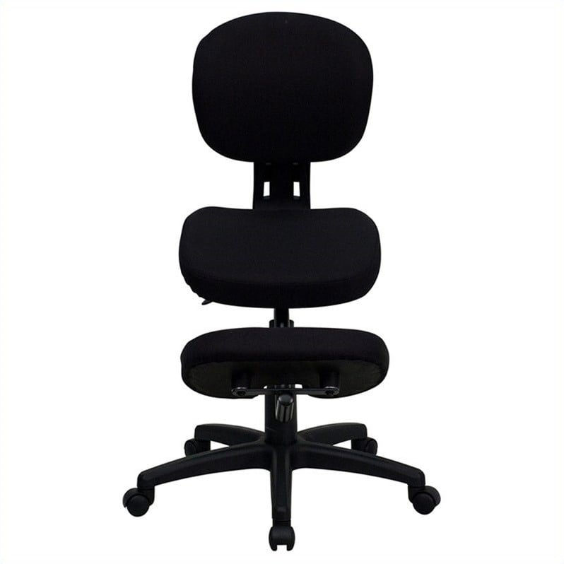 Kingfisher Lane Mobile Ergonomic Kneeling Office Chair In Black