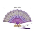 thumbnail image 2 of Unique Bargains Elegant Butterfly With Tassel Folding Fan 1PC Purple, 2 of 5