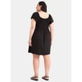thumbnail image 2 of Terra & Sky Women's Plus Woven Mini Dress with Pockets, Sizes 0X-5X, 2 of 4