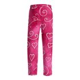 thumbnail image 5 of Fgvctg Valentine's Day Men's Pajamas Trendy Sleepwear Wide Leg Pajama Heart Print High Waisted Pjs Pants Stretch Spring Drawstring Lounge Pants with Pockets Pink 2XL, 5 of 6