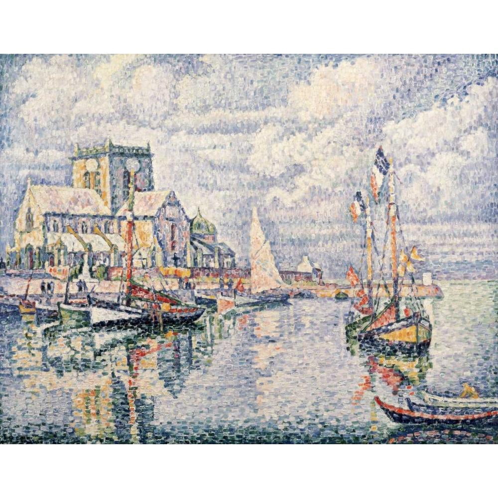 Signac, Paul 18x15 Black Modern Framed Museum Art Print Titled - Le Port De Barfleur