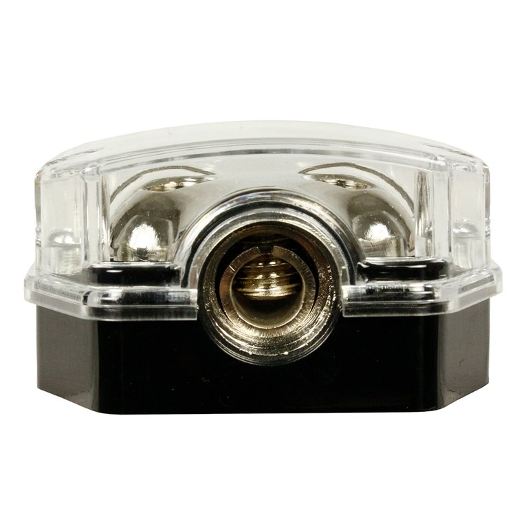 Acouto 6-Way Power Distribution Block - 0 Gauge Input, 2/4/8 Gauge Outputs, Fuse Ready For Car Audio