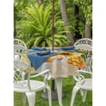 thumbnail image 3 of Outdoor Tablecloths with Umbrella Hole & Zipper, Yellow Sunflowers Round Tablecloths 60 Inch, Elegant Pastoral Floral Daisy Bees Waterproof Table Cloth, Patio/Pool/Picnic Table Covers, 3 of 8