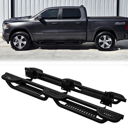 Vijay Running Boards Compatible with 2019-2020-2021-2022-2023-2024-2025-2026 Dodge Ram 1500 Bolt-on Side Steps Rails Steel Nerf Bars