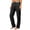 Black#34, variant on YOIAVAIOY Women's Cotton Linen Straight Leg Pants Elastic Waist Casual Long Trousers with Pockets Khaki XXL