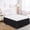 Black, variant on Partheme 39x75in Solid Color Elastic Bed Skirt, Elastic Embedded Wrap Around Bed Skirt for Twin Full Queen, Soft Breathable Fabric Hides Under Bed Storage, Red
