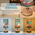 thumbnail image 3 of Wobogo Samoyed Dog Bedside Lamp Touch Control Table Lamp with USB A+C Charging Ports & AC Outlet 3-Way Dimmable Nightstand Lamp with Linen Fabric Shade for Bedroom Living Room, 3 of 8