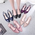 thumbnail image 2 of Sandalias de moda para mujer, zapatos de una sola capa antideslizantes de tacón medio-bajo de corte bajo, estilo coreano, de plástico, transpirables, informales para exteriores, 2 of 6