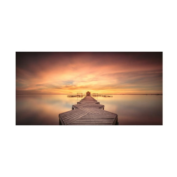 Canvas Wall Art - Doroteo Tobarra Narro 'Balneario' Wall Art for Living Room, Bedroom, or Office D?cor by Trademark Fine Art - 19 x 10 Inches