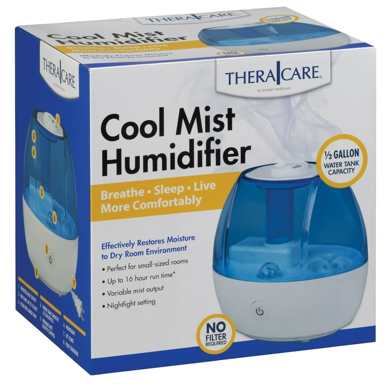 Thera|Care Cool Mist Ultrasonic Humidifier | For Medium Size