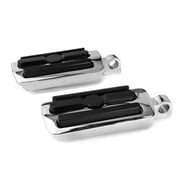 Krator Chrome Foot Pegs Footrest, 1 Pair, Compatible with Harley Davidson XLX 1984-1986